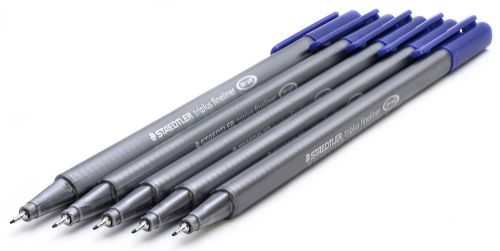 Staedtler Triplus Fineliner 10 Count 0.3mm Blue Pens