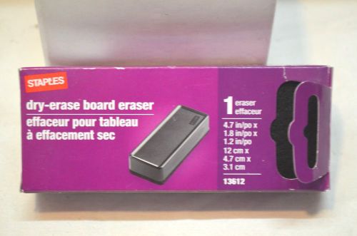 Staples Dry Eraser Board Eraser 4.7 in x 1.8 in Ref# 13612 Black (BIN1)
