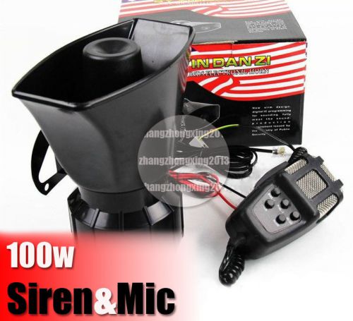 2014 new 100W TOP Car Siren Horn PA System Loud Megaphone+ Mic For Motorcycle HT