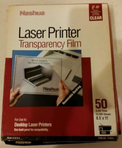 Nashua laser printer transparency film 50 count X4 boxes item#124863