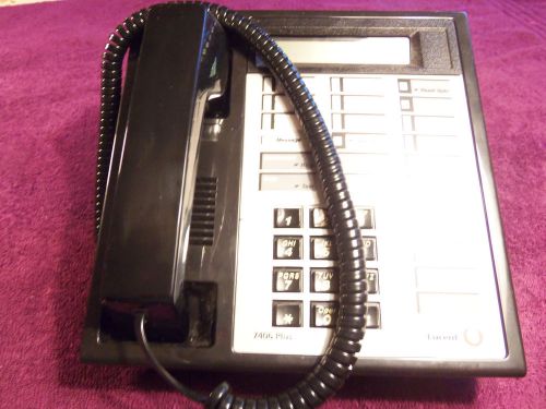 USED LUCENT 7406 PLUS TELEPHONE BLACK PUSH BUTTONS VOIP SYSTEM RJ-11