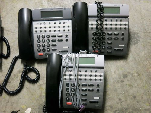 LOT OF 3 Nec D-Term DTR-16D-1(BK)TEL Sereis I Office Display Phones