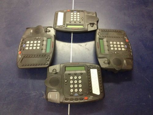 Lot of 4 3COM 3102 3C10402B VOIP Business Display Phone Bases |POWERS ON |OO535