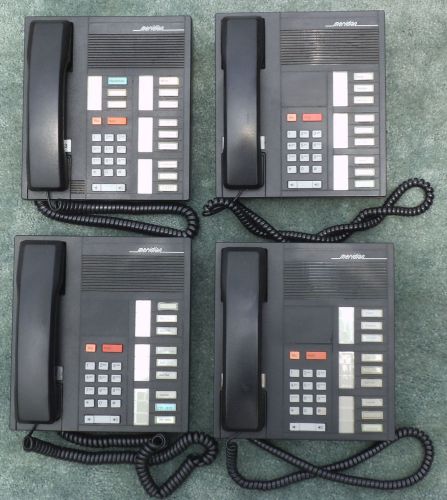 LOT of 4 Nortel Meridian NT4X35 Telephones black ~ good working telephones
