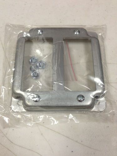 *NEW* 4&#034; Square Electrical Box Cover 2 GFCI/Decorator Receptacle Switch Gray