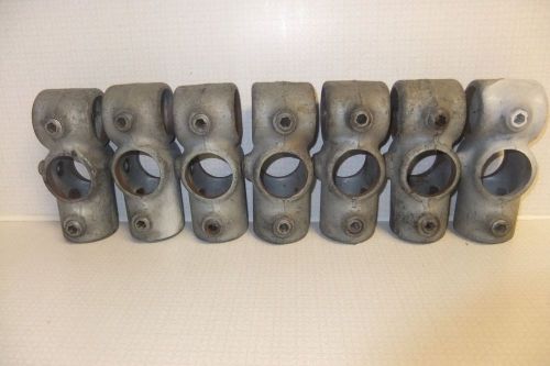 Lot of 7 Kee Klamps 46-6 1&#034; NPS Combination Socket Tee &amp; Crossover Racking Joint