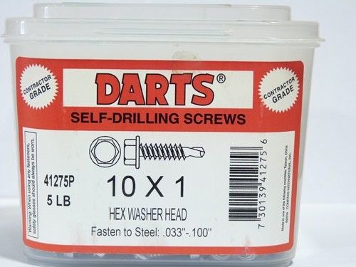 Darts Hex Washer Head Self Drilling 10 x 1&#034; 5lb #41275P