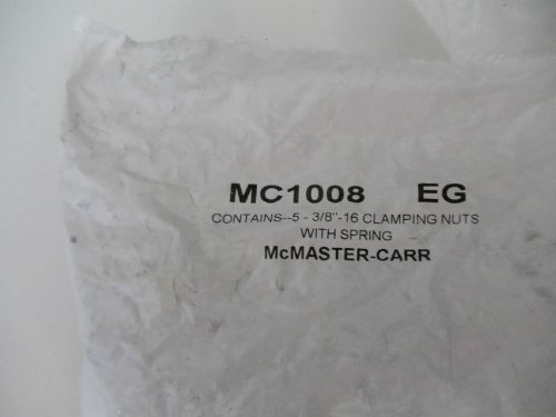 Mcmaster-carr mc1008 eg 15 3/8&#034;-16 clamping nuts with springs for sale