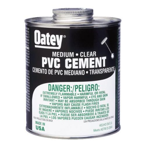 Oatey 31017 PVC Cement, Clear Medium-1/4PINT PVC CEMENT