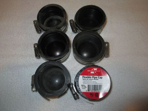 6 pieces 1 1/2&#034; flexible pipe end cap - american #rpc40 - new for sale