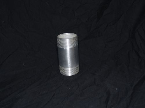 Aluminum pipe fitting, nipple, schedule 40, 2&#034; npt male x 4.5&#034;length for sale