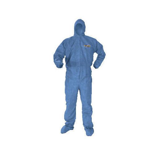 Kleenguard A60 2X-Large Elastic-Cuff, Back Hood and Boot Coveralls in Blue