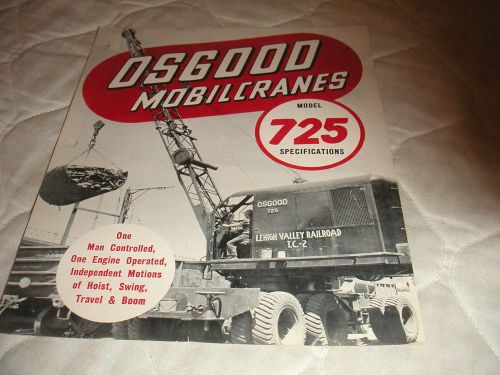 1951 OSGOOD MODEL 725 MOBILCRANE SALES BROCHURE