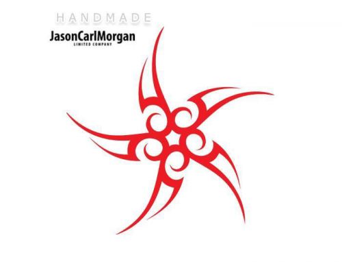 JCM® Iron On Applique Decal, Tribal Star Red
