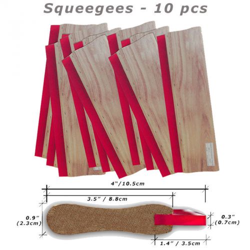 10 pcs 13&#034; (33cm) squeegee wooden ink scraper silk screen printing scratch board for sale