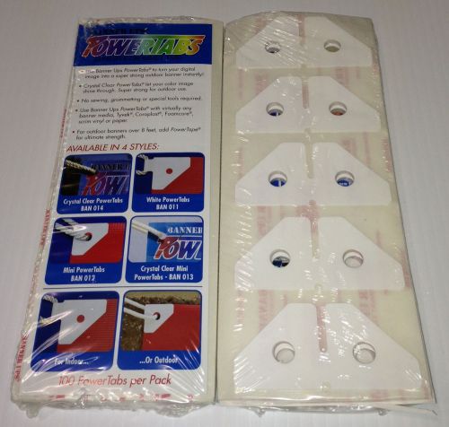 POWER TABS ADHESIVE CORNER TABS 3.25&#039;&#039; WHITE -100 PER PACK- NO TOOLS REQUIRED!