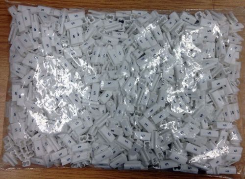 1,000 White #5 Sizers Retail Department Store Hangers Garment Marker Clip Tags