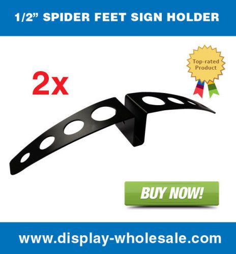 Signworld medium 1/2&#034; spider feet sign holder stand up base set of 2 for sale