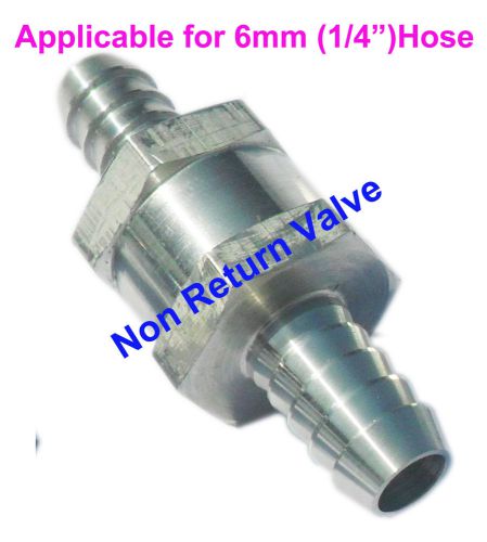 6 mm (1/4&#034;) non return valve aluminum fuel one way petrol diesel oil  hose - us for sale