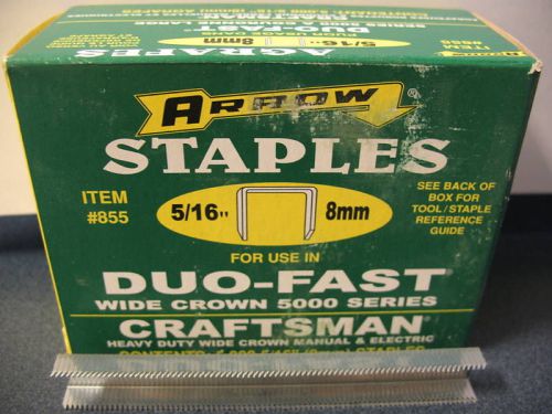 Arrow staples style 855 5/16&#034; 8mm coated wide crown for sale