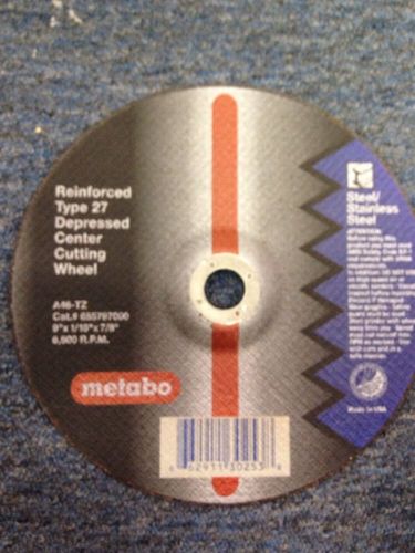 Metabo 655797000  Cutting Wheels 10-Pack 9&#034; x 1/16&#034; x 7/8&#034; A46-TZ Type 27