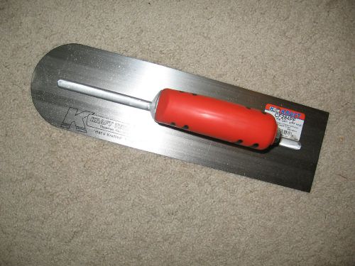14&#034; x 4&#034; Concrete Finish Trowel with Rounded Front End - Made in the USA