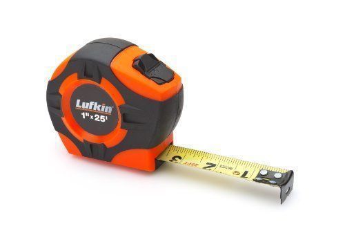 Lufkin PHV1425D Power Return Engineers Tape  1-Inch by 25-Feet  Hi-Viz Orange