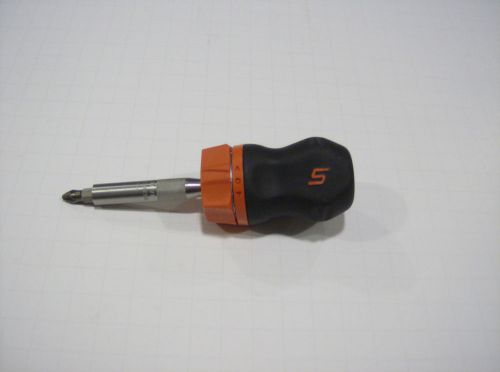 New Snap-On Stubby Ratchet Ratcheting Magnetic Screwdriver With #2 Snap-On Bit