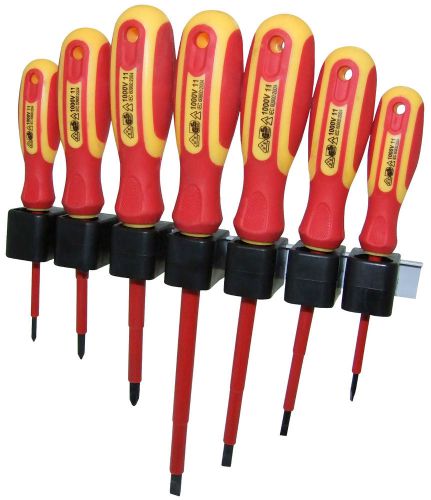 VDE Screwdriver Set 7pc Electricians Insulated 1000v Slotted Phillips Drivers