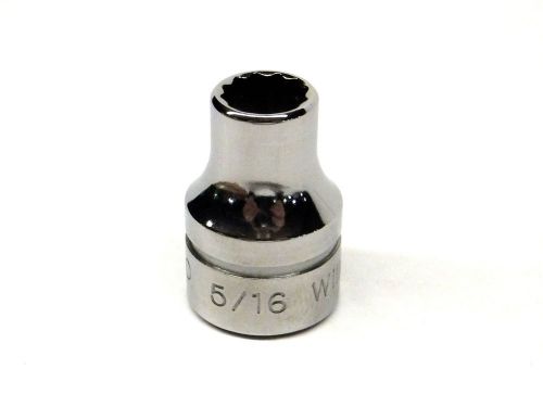 Williams 3/8&#034; Drive 5/16&#034; 12-point Chrome-Finished Shallow Socket B-1210