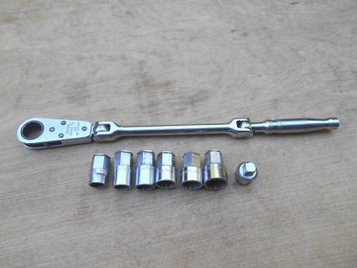 SNAP-ON WA28FL 7/8  RATCHETING ALIGNMENT TOOL , WITH ADAPTER AND 6 SOCKETS