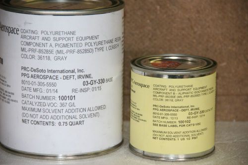 Deft polyurethane topcoat paint kit 03-gy-330 (gray 36118) 1 qt for sale