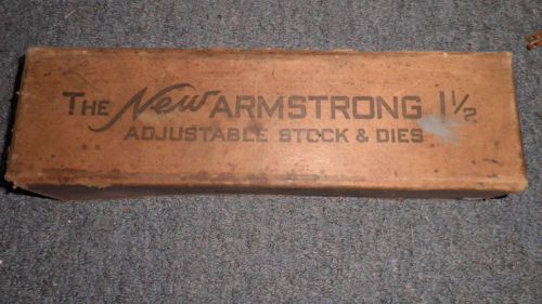Vintage~ARMSTRONG Adjustable Stock and Dies~No. 1 1/2~1/8 to 3/4~Good Condition