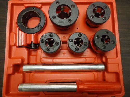 Tekton 8-piece ratchet pipe threader kit 7574 pipe reversible drive die wrench for sale