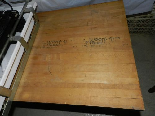 Custom made butcher block wood stand for ceramic tile saws used for sale