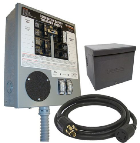 Generac 30-amp 6-10 circuit manual transfer switch kit for portable generators for sale