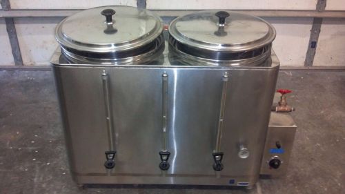 American metal ware co. coffee tea brewer warmer 2426-nsf twin urn for sale