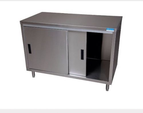 Commercial Stainless Steel Work Table Cabinet with Sliding Doors 2.5&#039; x 5&#039; New