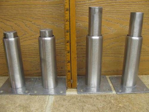 4 Adjustable Stainless Steel Commercial Kitchen Equipment Legs 6&#034;-7 1/2&#034;