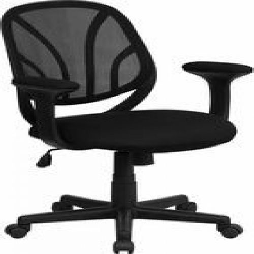 Flash Furniture GO-WY-05-A-GG Y-GO Mid-Back Black Mesh Computer Task Chair with