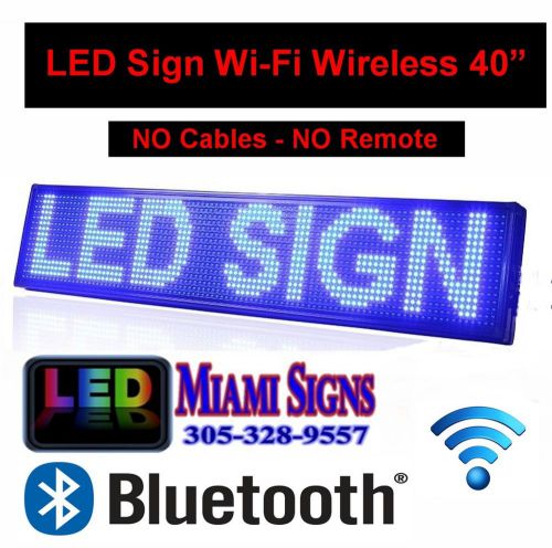Wi-fi led sign programmable scroll ultra bright led wifi 40&#034; wireless connection for sale