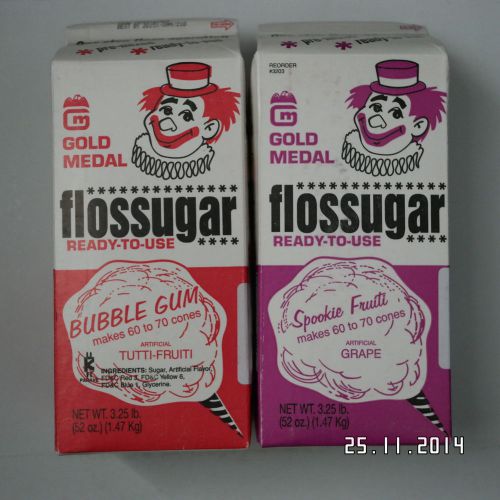 FLOSS SUGAR  COTTON CANDY  (LOT OF 2)  Bubble Gum &amp; Spookie Fruiti  **NEW**