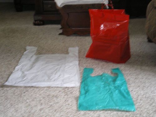 30 TEAL COLOR T SHIRT BAGS    18&#034;LONG BY 12&#034;WIDE