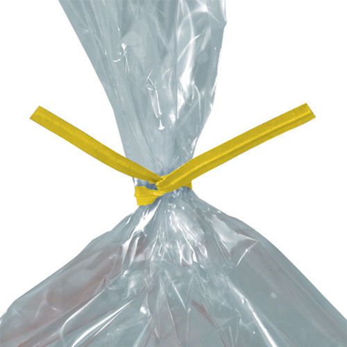 Box Partners 6&#034;x5/32&#034; Yellow Paper Twist Ties. Sold as 2000 Each Per Case