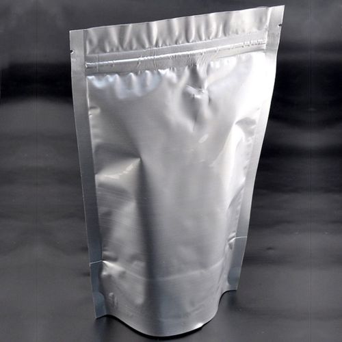Foil zip lock bag ground pepper silver stand up bag 3.9x5.9 inch 100pcs c#10 for sale