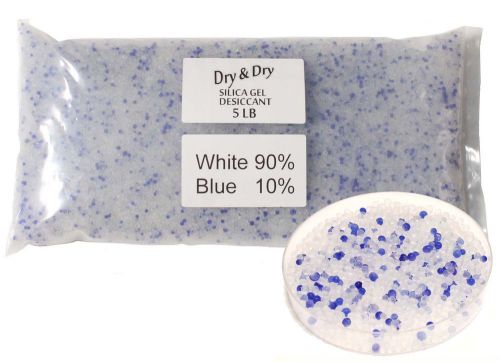 5 LBS Blue Indicating Silica Gel Beads in Bulk  - Resuable Color Changing Air