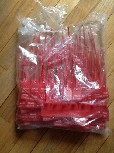 88 RED SEAL TAMPER RESISTANT EVIDENT TUG TIGHT ZIP TIE PULL TIGHT Cinch UP TAG