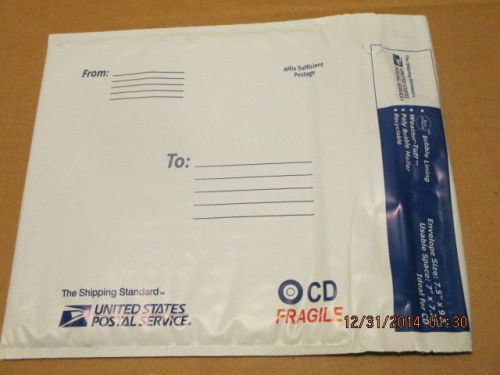 USPS Poly Bubble Mailer, 7 x 7.25,  Self Sticking, 200 count. Padded Envelope.