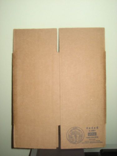 s-4881 uline 4 x 4 x 6&#034; Corrugated Boxes one dozen