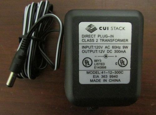 CUI STACK 41 12 300C EIA 363 9940 Plug In Power Supply 120 V Input 120 V Output